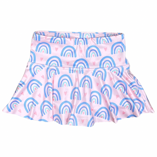 Rainbow Heart Athletic Skort