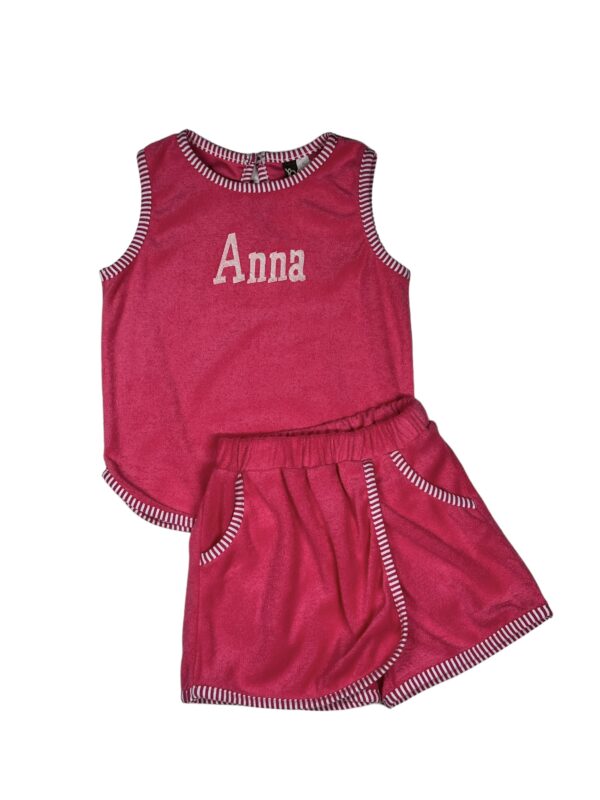 Clara Hot Pink Terry Skort Set