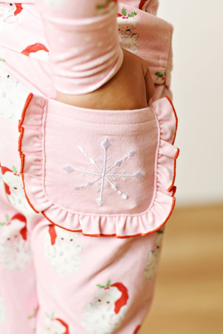 Pink Butterknit Santa 2pc Pajama