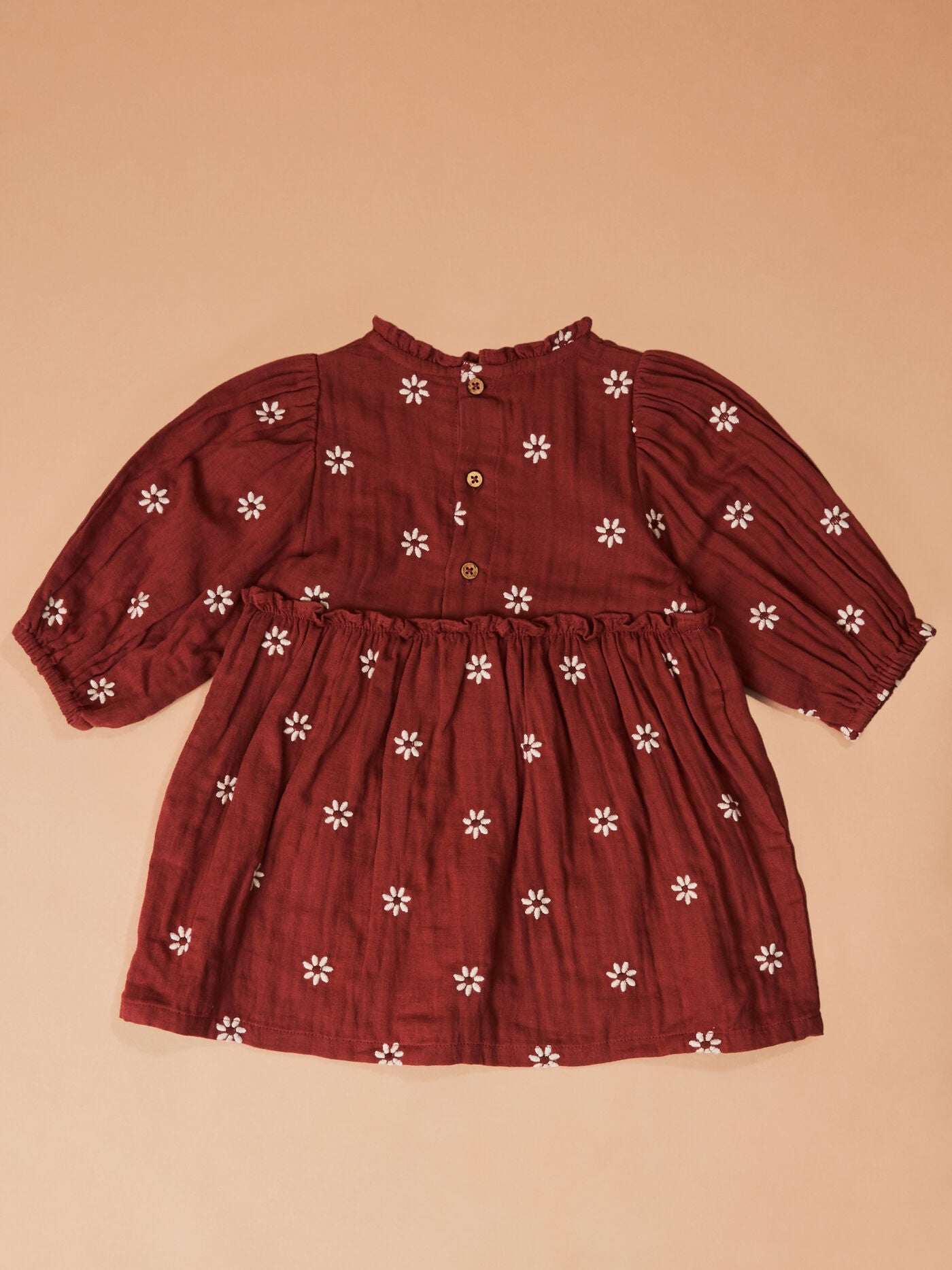 Daisy Embroidered Crinkle Gauze Dress