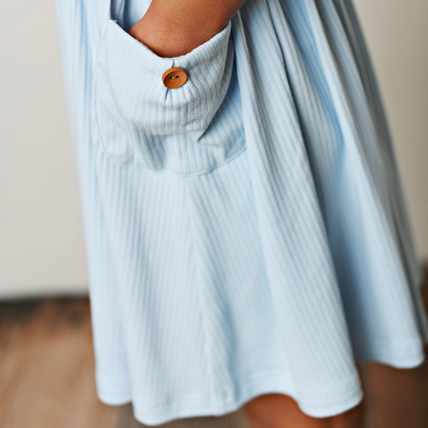 Ella Blue Ribbed Dress