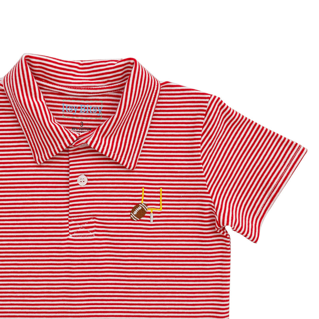 Red Stripe Game Day Polo