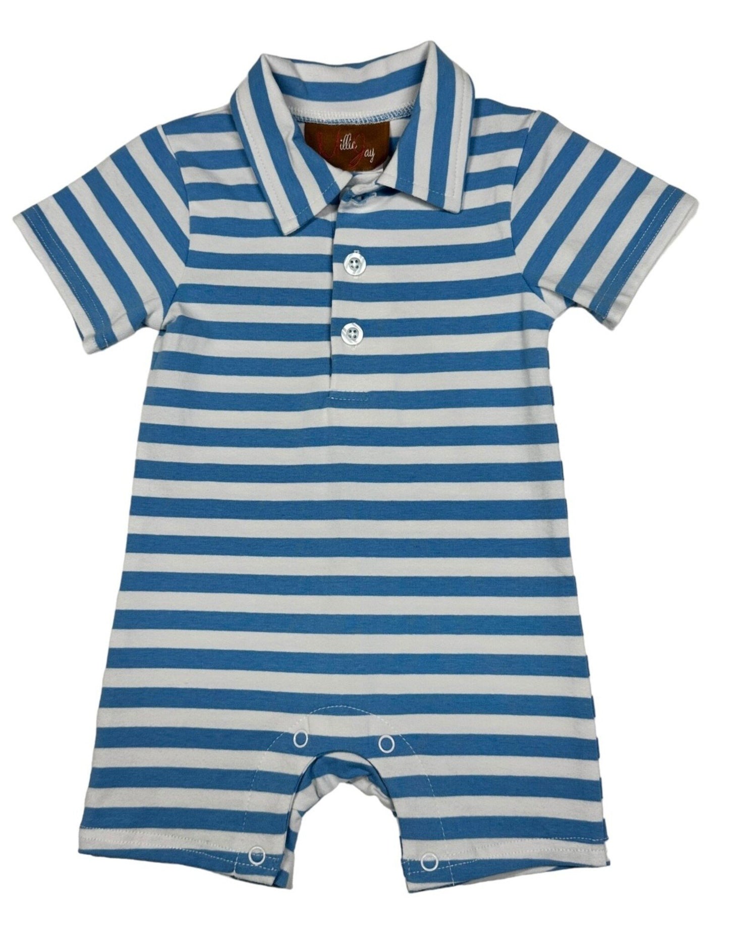 Blue Stripe Cooper Romper