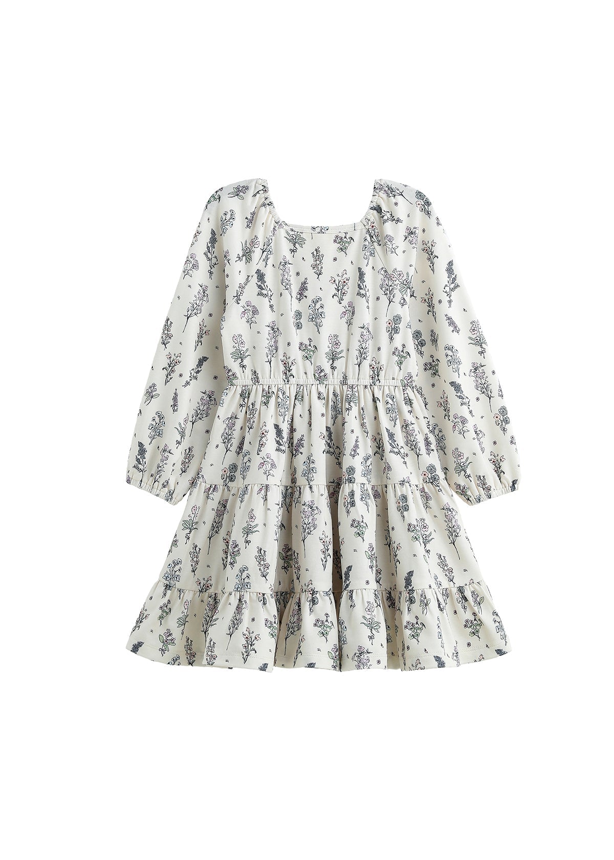 Gracie LS Floral Tiered Dress