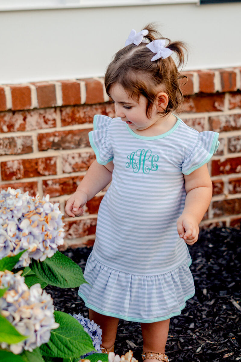 Blue/Mint Stripe Khloe Dress