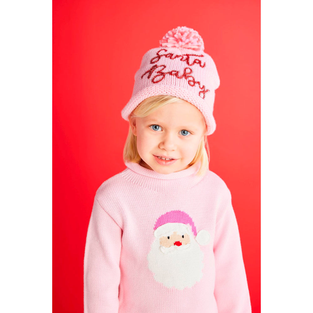 Pink Santa Rollneck Sweater
