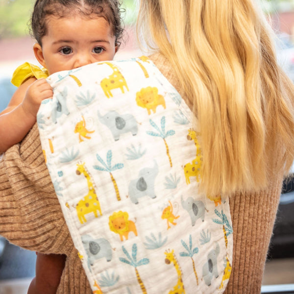 Zoo Muslin Burp Cloth Set