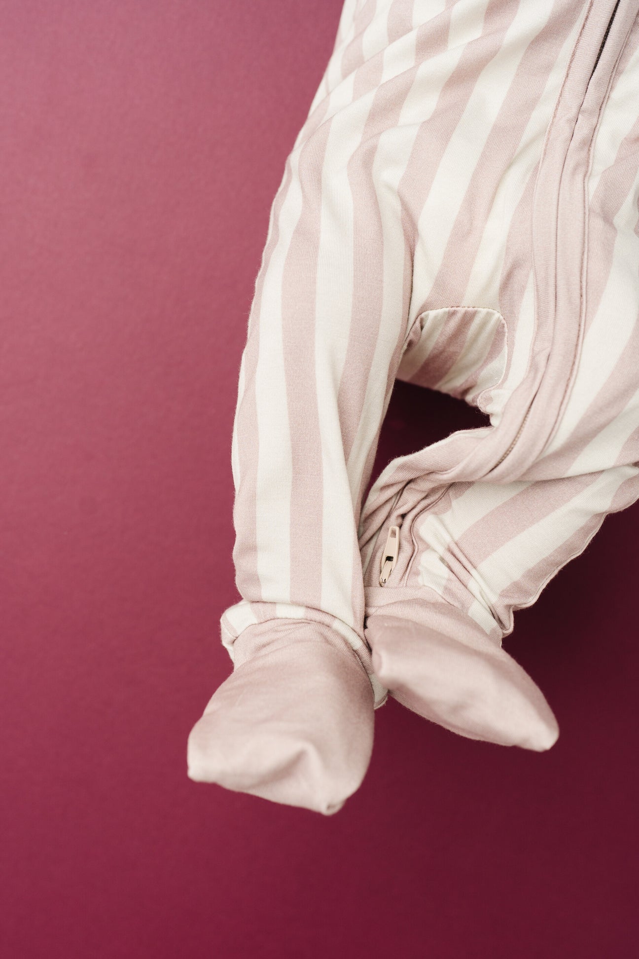 Blush Stripe Bamboo Sleeper