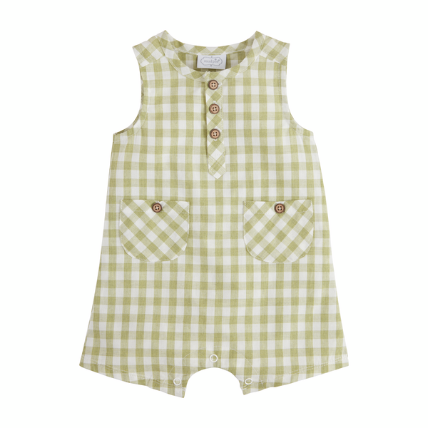 Green Gingham Shortall