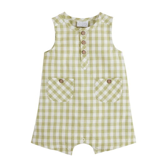 Green Gingham Shortall