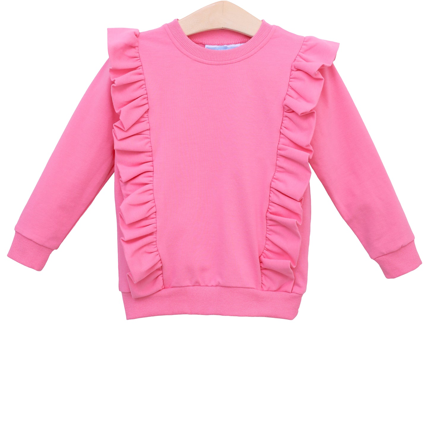 Laura Pink Ruffle Pullover