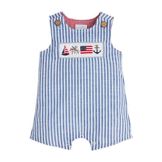 Patriotic Stripe Smocked JonJon