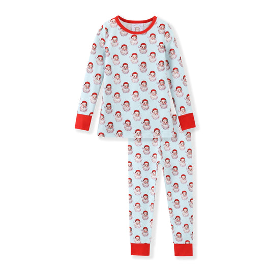 Santa Blue Butterknit 2pc PJ Set