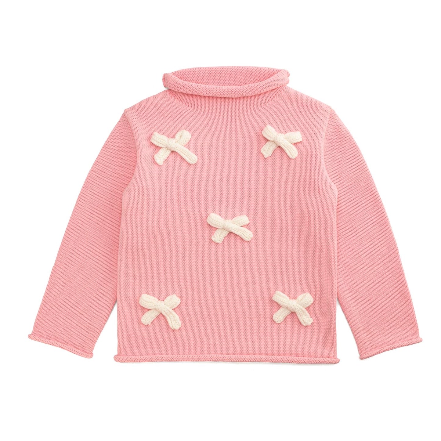 Pink Bow Rollneck Sweater