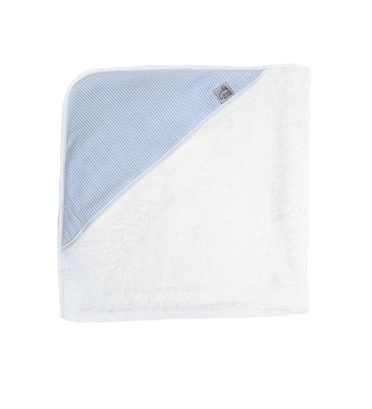 Blue Seersucker Hooded Towel