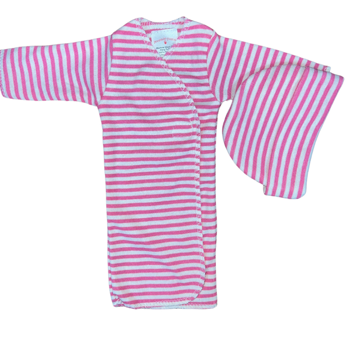 Julie Pink Stripe Gown Set