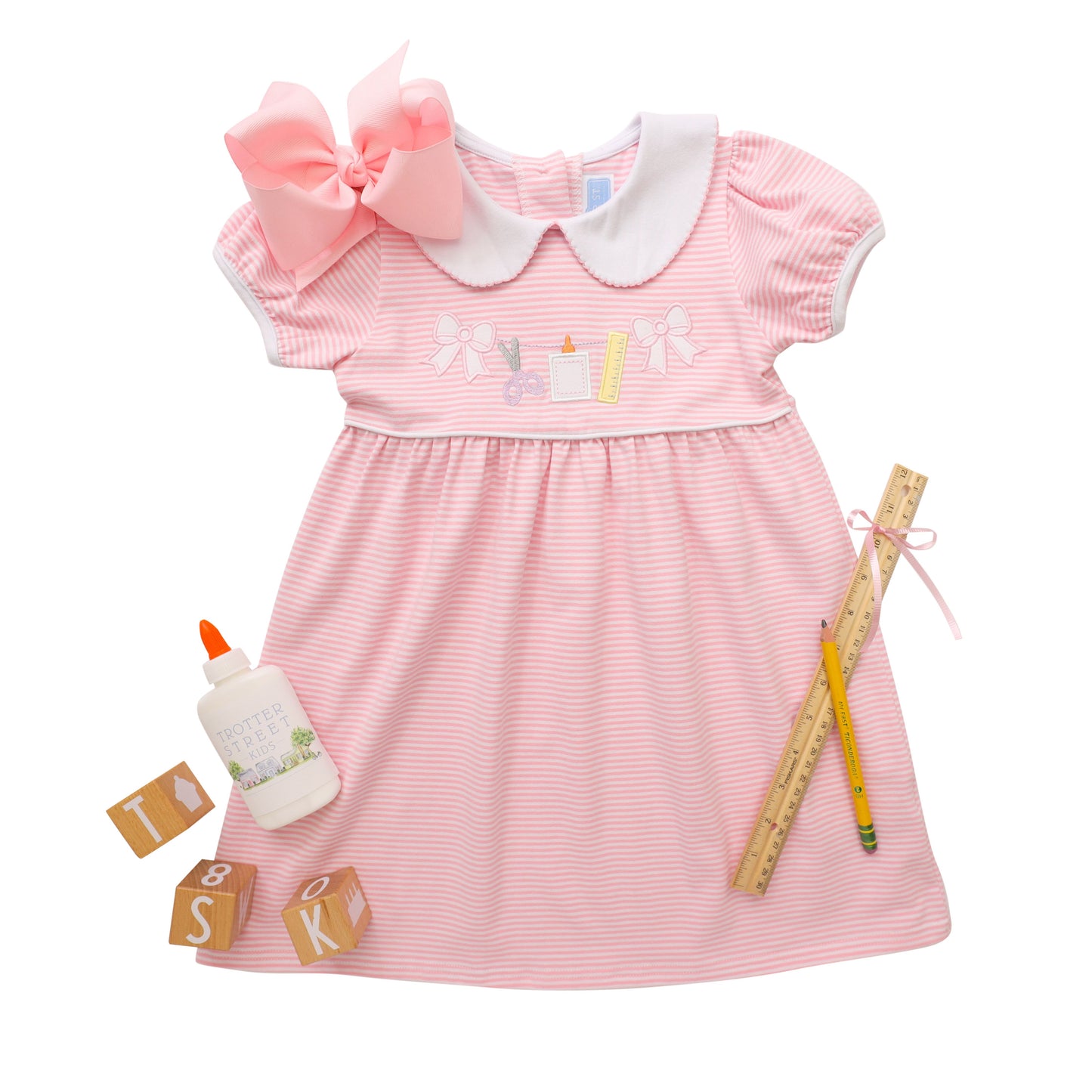 School Supplies Stripe Dress