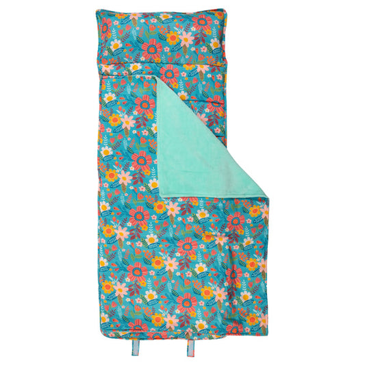 Turquoise Floral All Over Print Napmat
