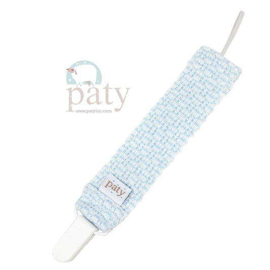 Blue Paty Pacifier Clip