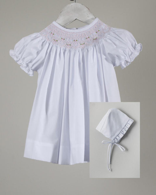 White Geometric Iris Dress