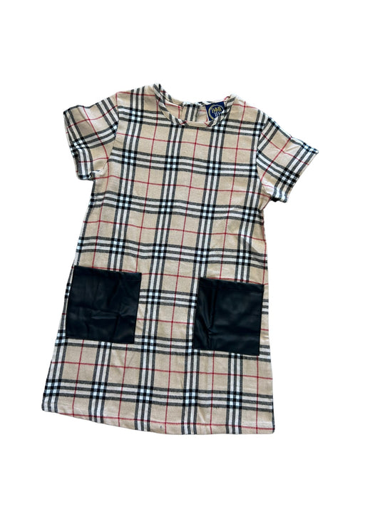 Mia Plaid Leather pocket Dress
