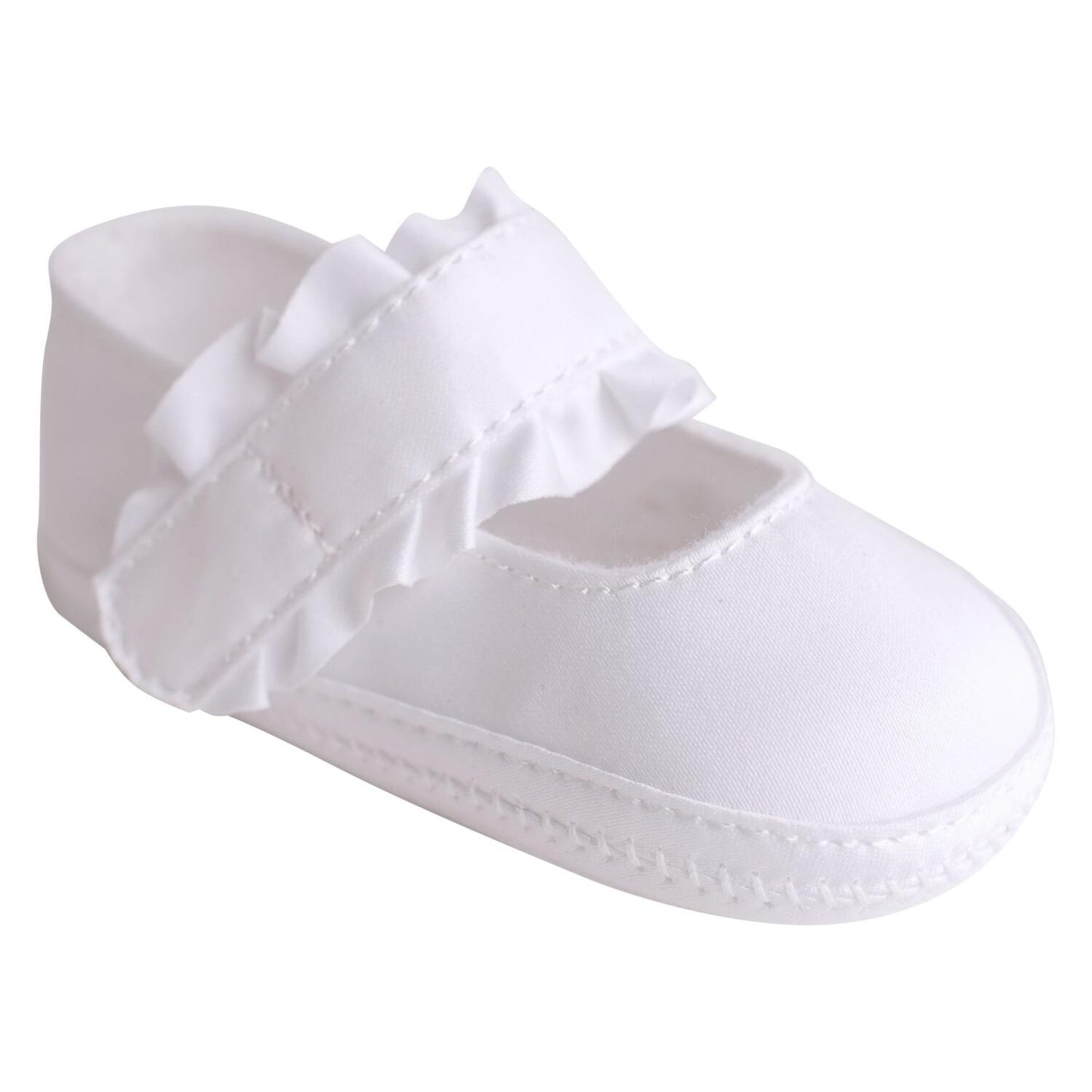 Monogrammable Satin Crib Shoe Kara