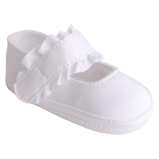 Monogrammable Satin Crib Shoe Kara