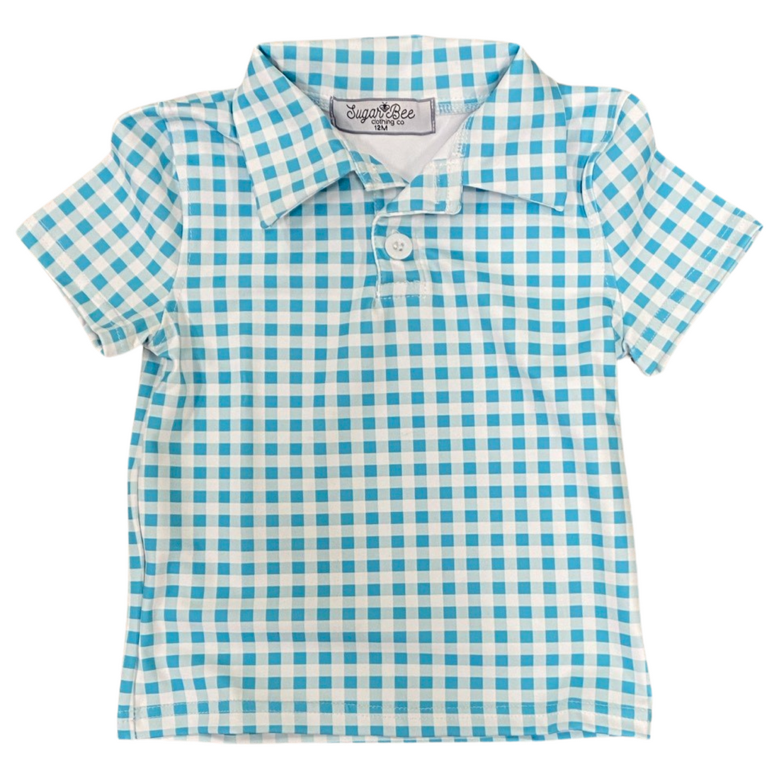 Blue Gingham Polo