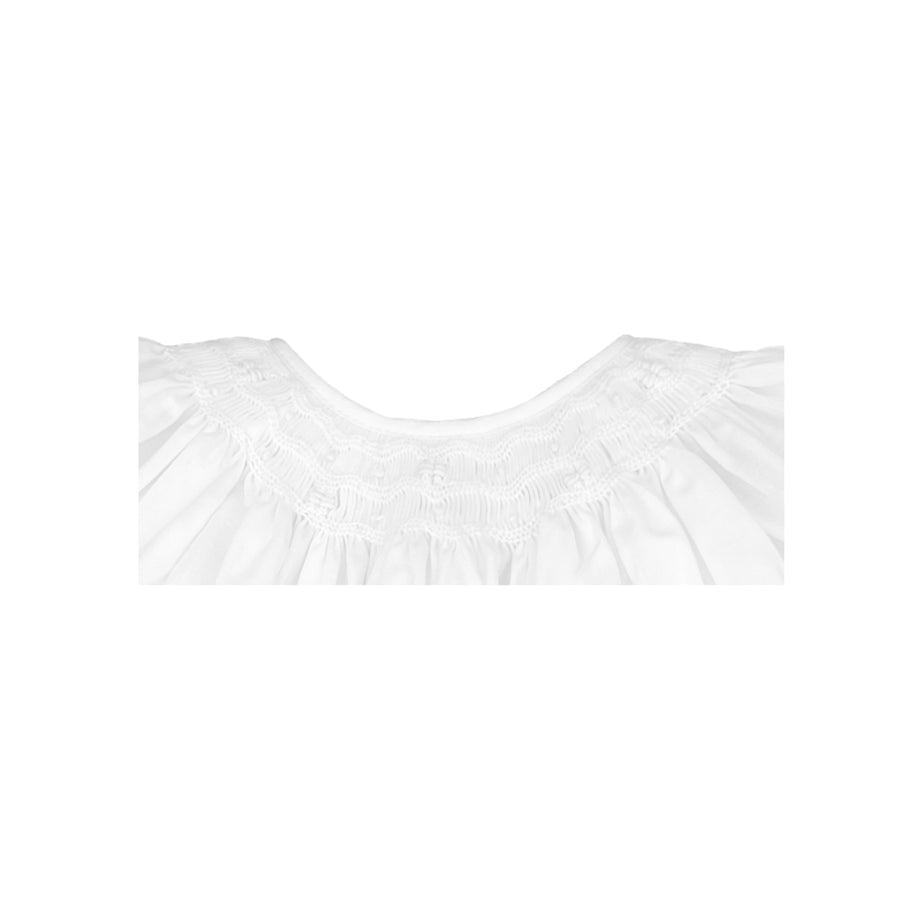 White Smocked Wave Dress