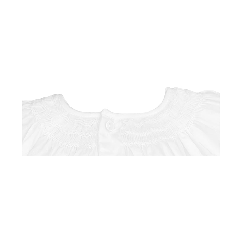 White Smocked Wave Dress