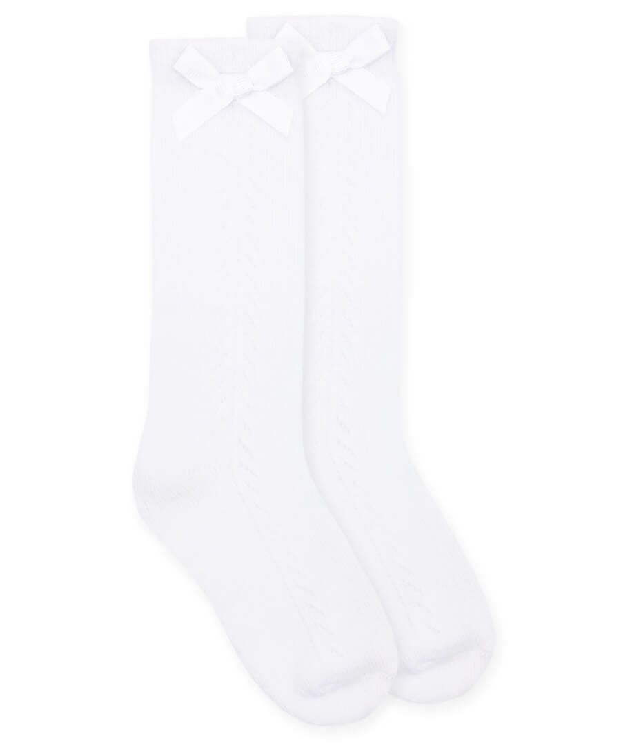 Pointelle Bow Knee High Socks 1 Pair