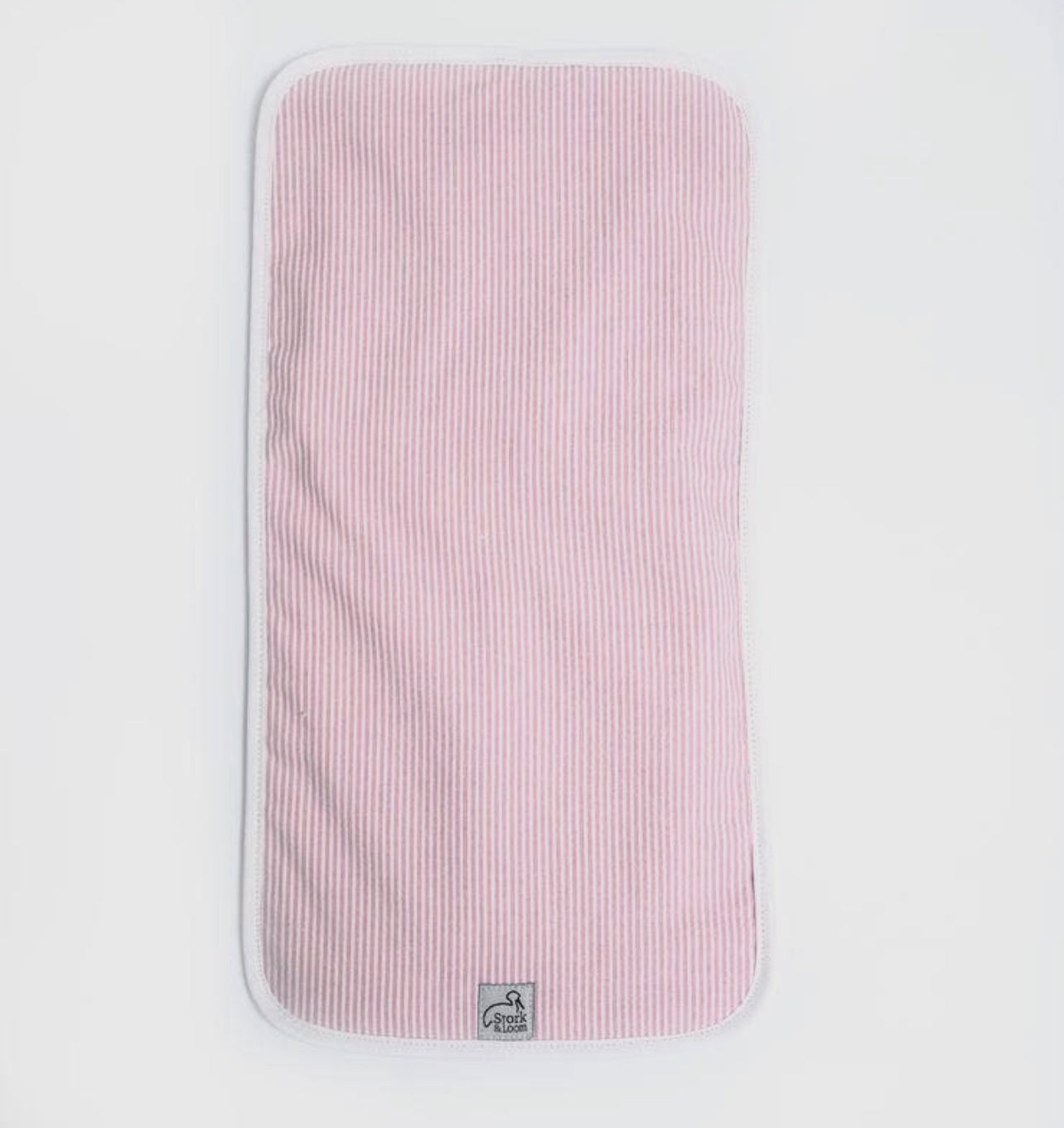 Pink Seersucker Burp Cloth