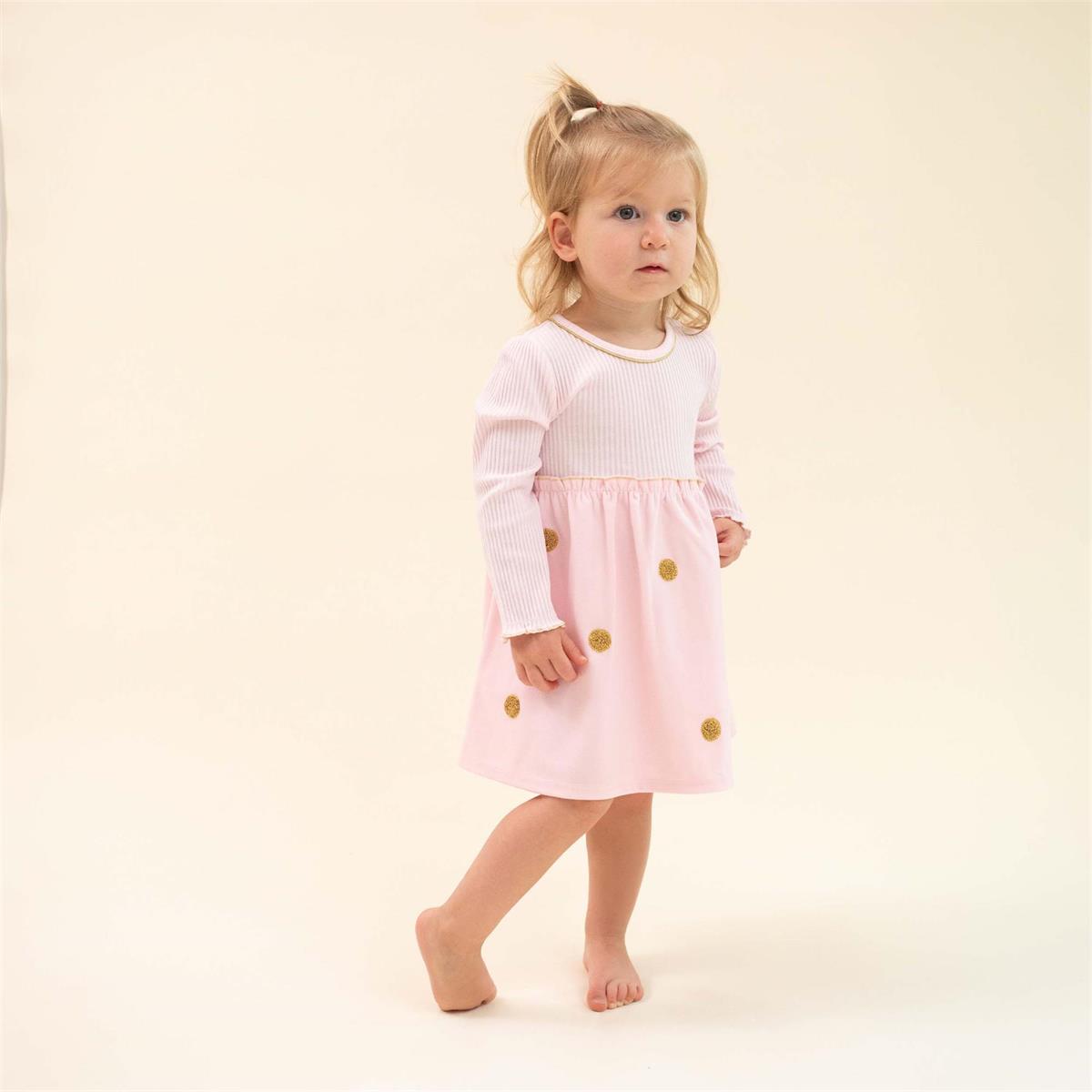 Gold Dot Pink Dress