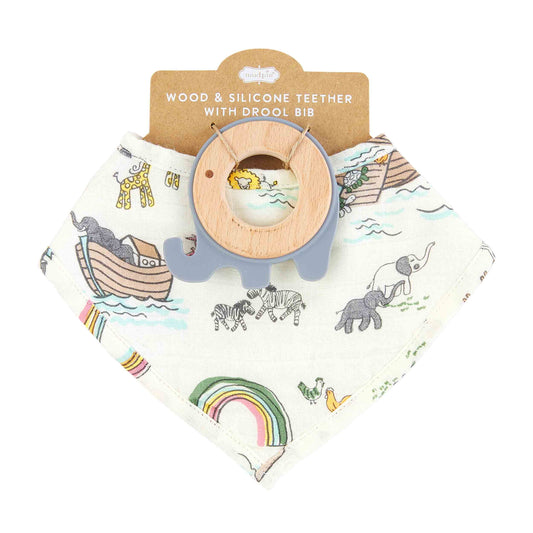 Noah's Ark Bib And Teether Set