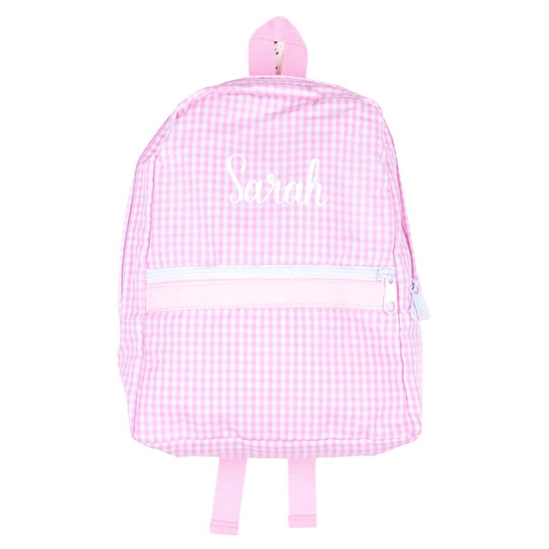 Pink Gingham Backpack