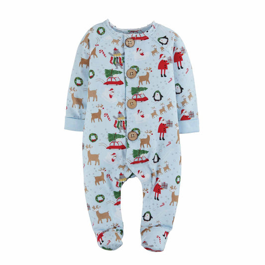 Boy Christmas Print Sleeper