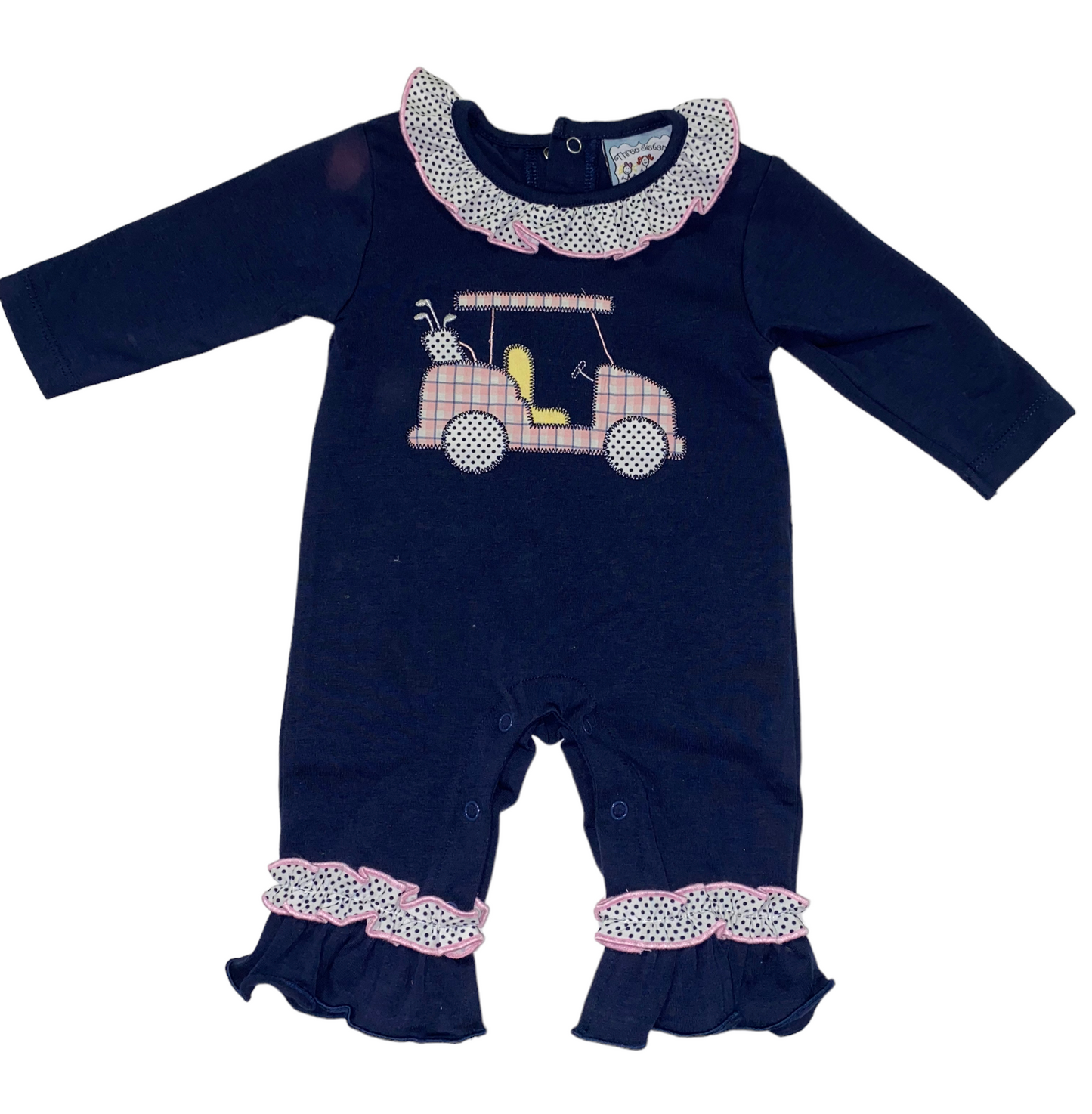 Golf Cart AppliquƩ Ruffled Romper