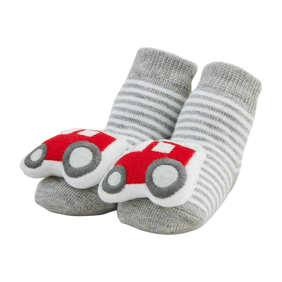 Tractor Rattle Toe Sock Set