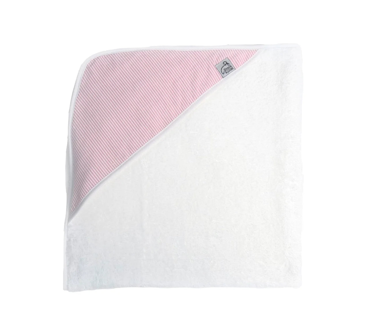 Pink Seersucker Hooded Towel