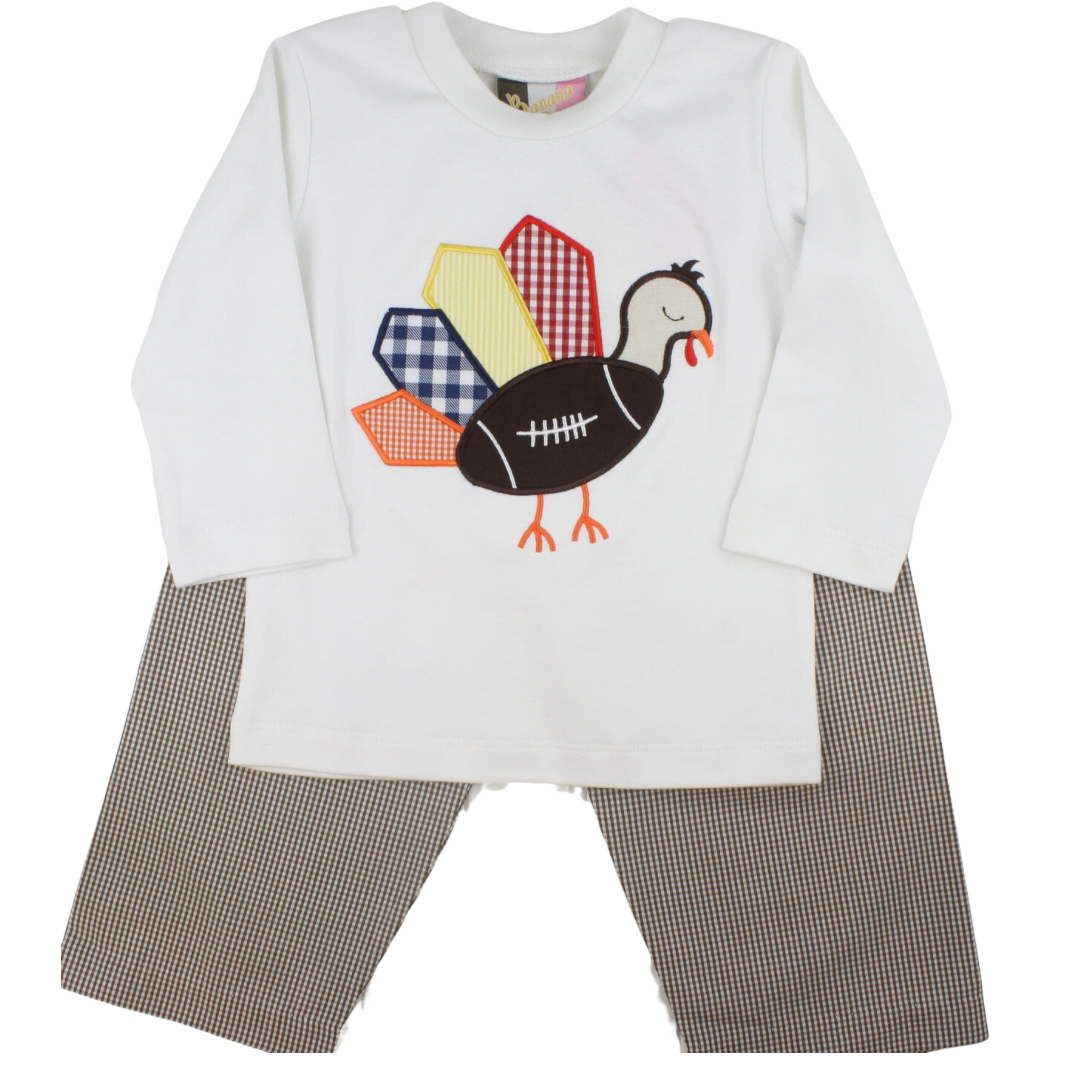 Appliqué Football Turkey Set