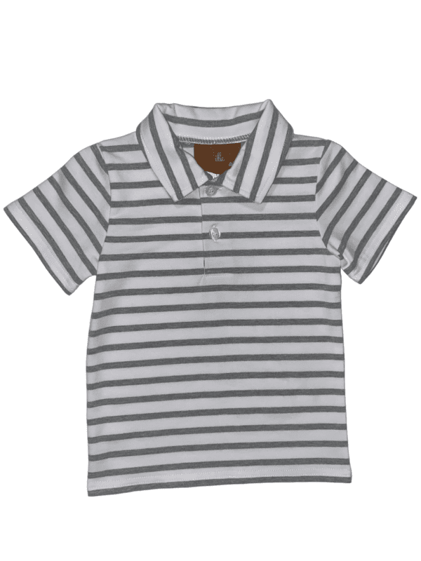 Bennett Grey Stripe Polo