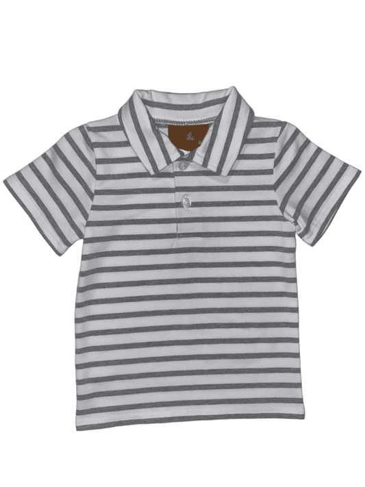 Bennett Grey Stripe Polo