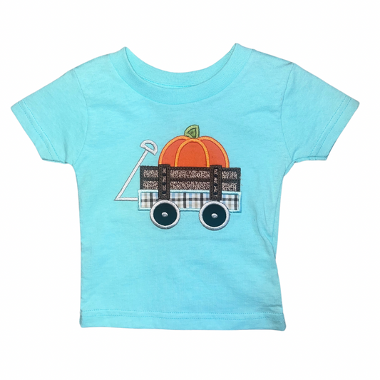 Pumpkin Wagon Blue Tee