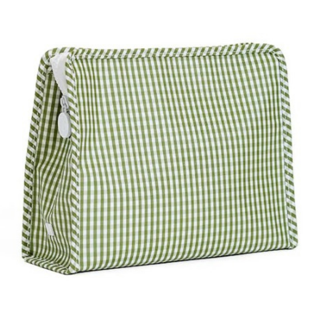 Roadie Medium Zip Pouch- Gingham Moss by TRVL Design