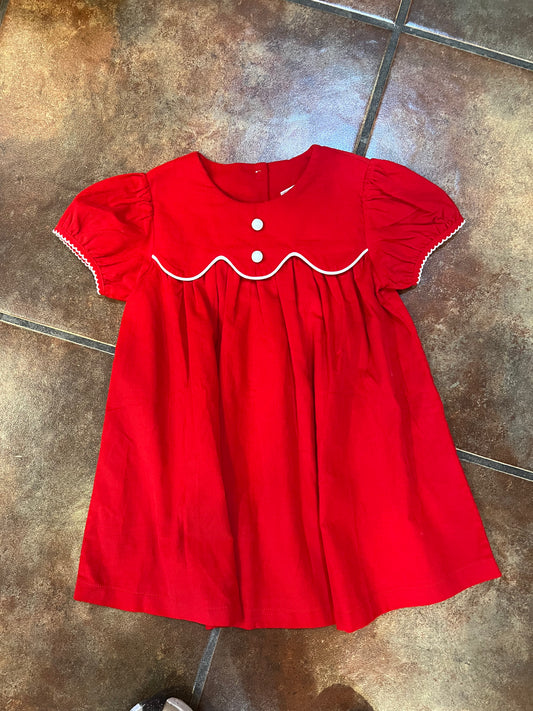 TRUE Red Corduroy Dress