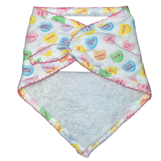 Conversation Hearts Bib