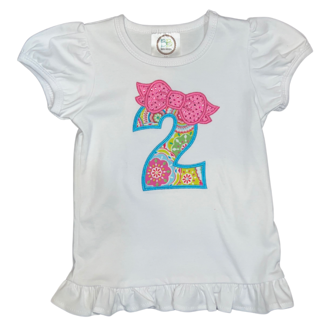 2nd Birthday Bow Shirt