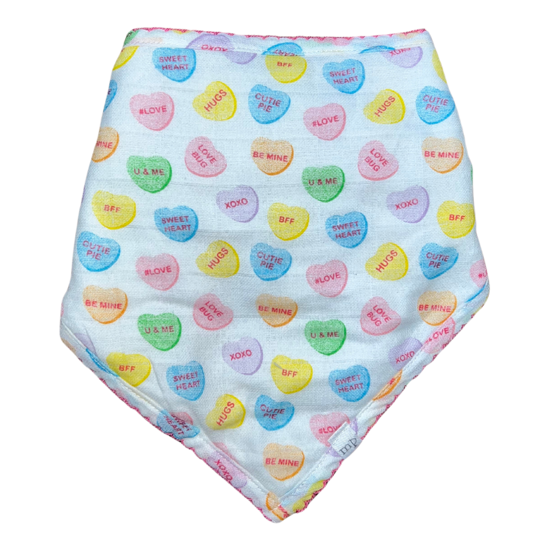 Conversation Hearts Bib