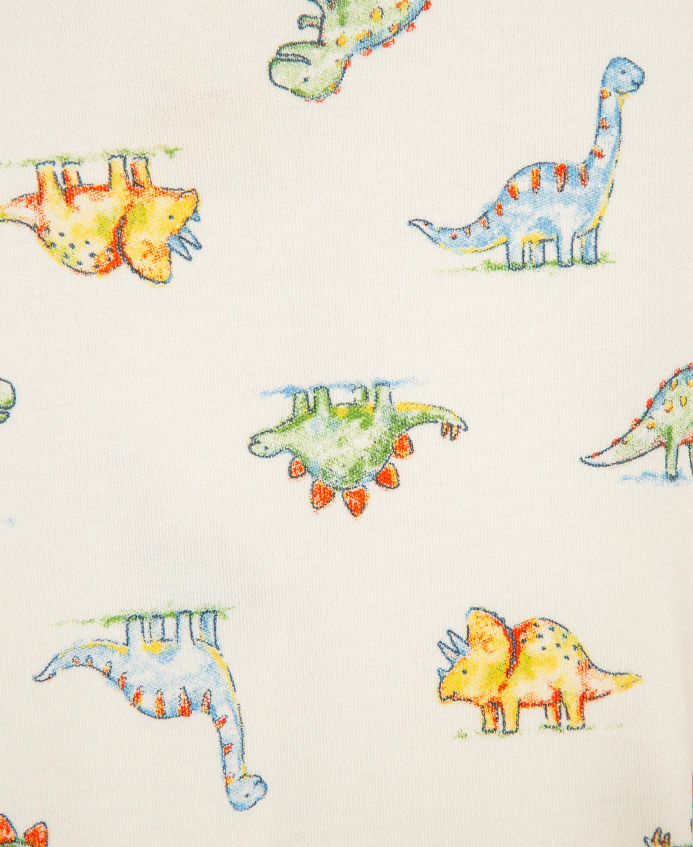 Dino Zip Footed One-Piece & Hat