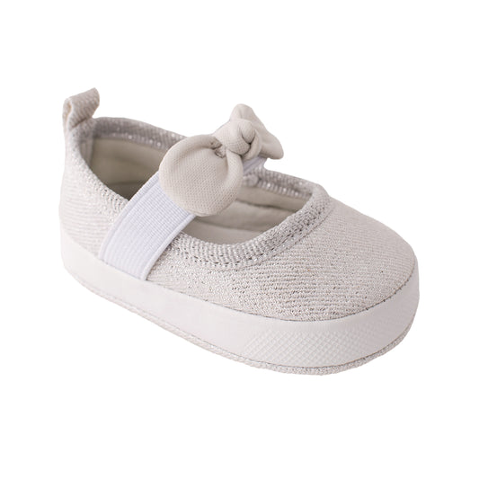 Baby Deer Silver Shimmer Shoe
